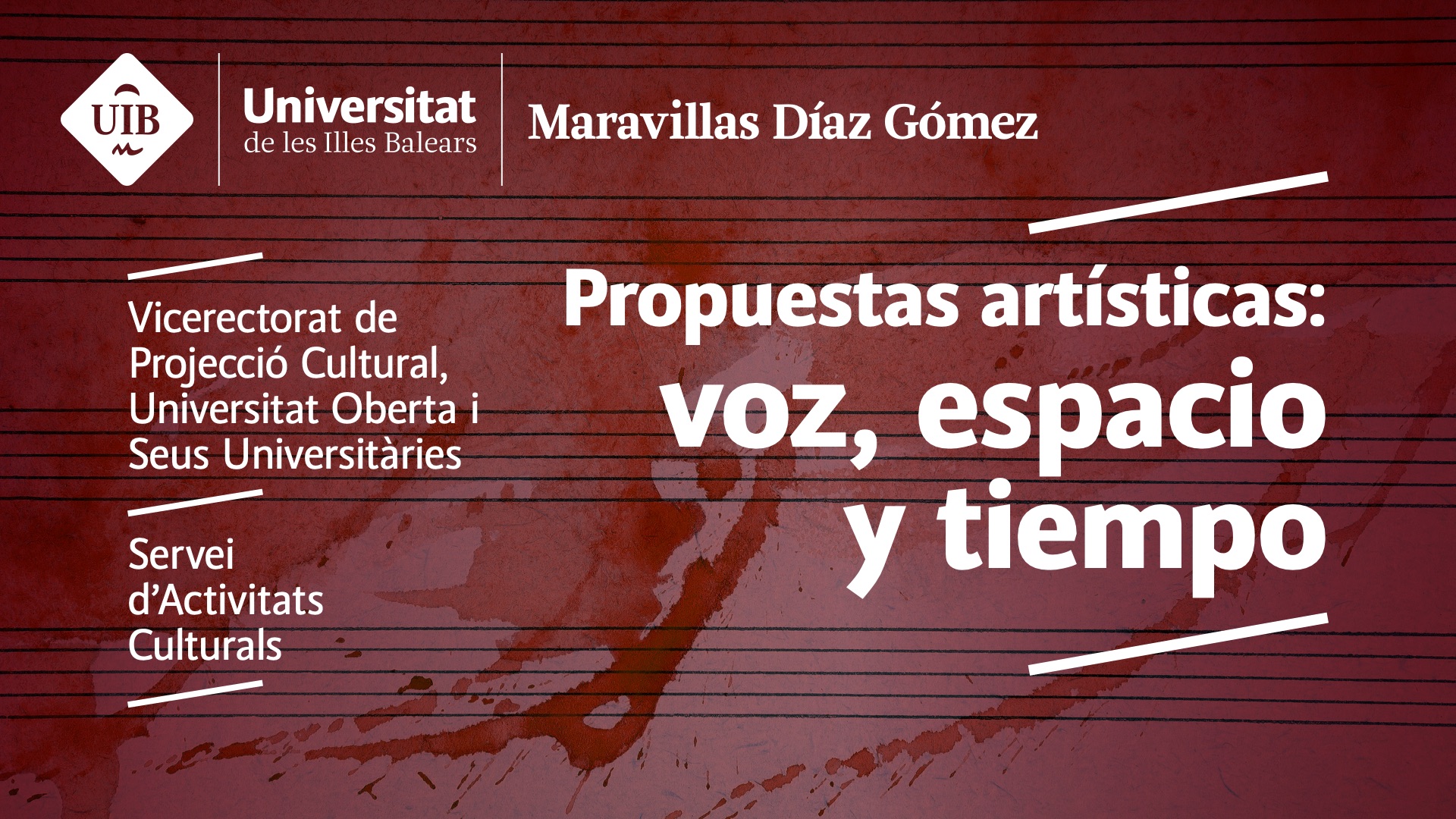 Propuestas artísticas: Voz, espacio y tiempo