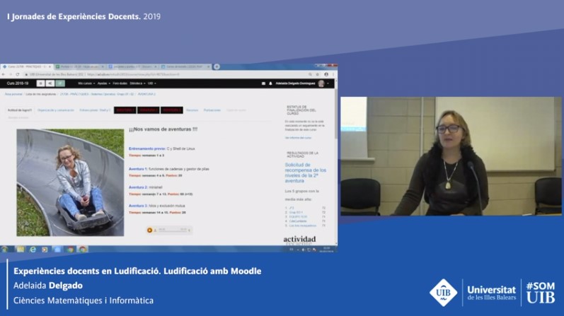 I Jornades d'Experiències Docents. Ludificació amb Moodle. Adelaida Delgado