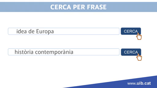 Servei de Biblioteca i Documentació.Què són i com s'usen el truncament i la cerca per frase