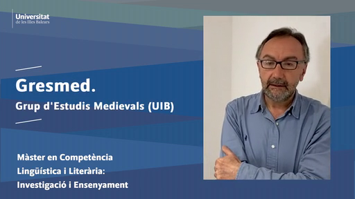 Presentació de les línies de recerca associades al Màster en Competència Lingüística i Literària: Investigació i Ensenyament (Universitat de les Illes Balears): Dr. Gabriel Ensenyat