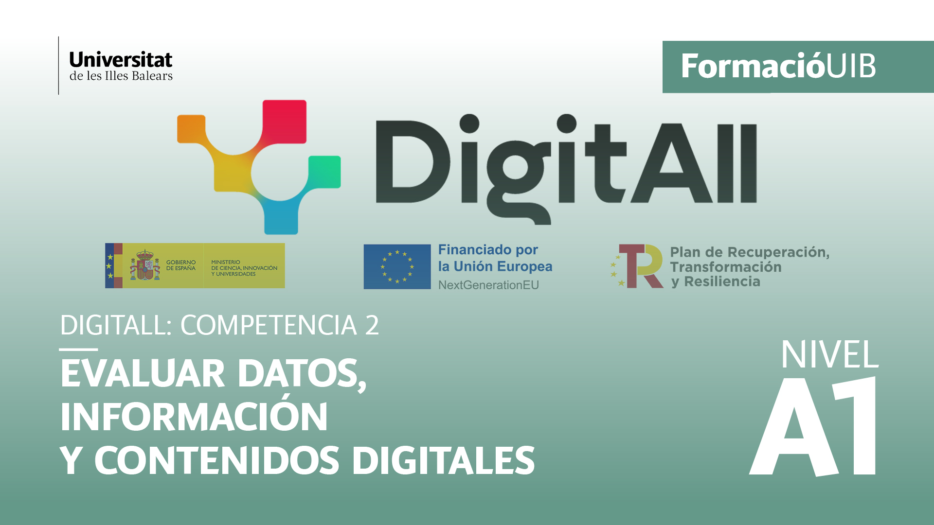 (Level A1) Introduction to the evaluation of data, information and digital content
