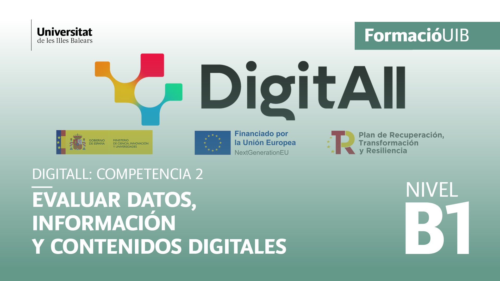 (Level B1) Introduction to the evaluation of data, information and digital content