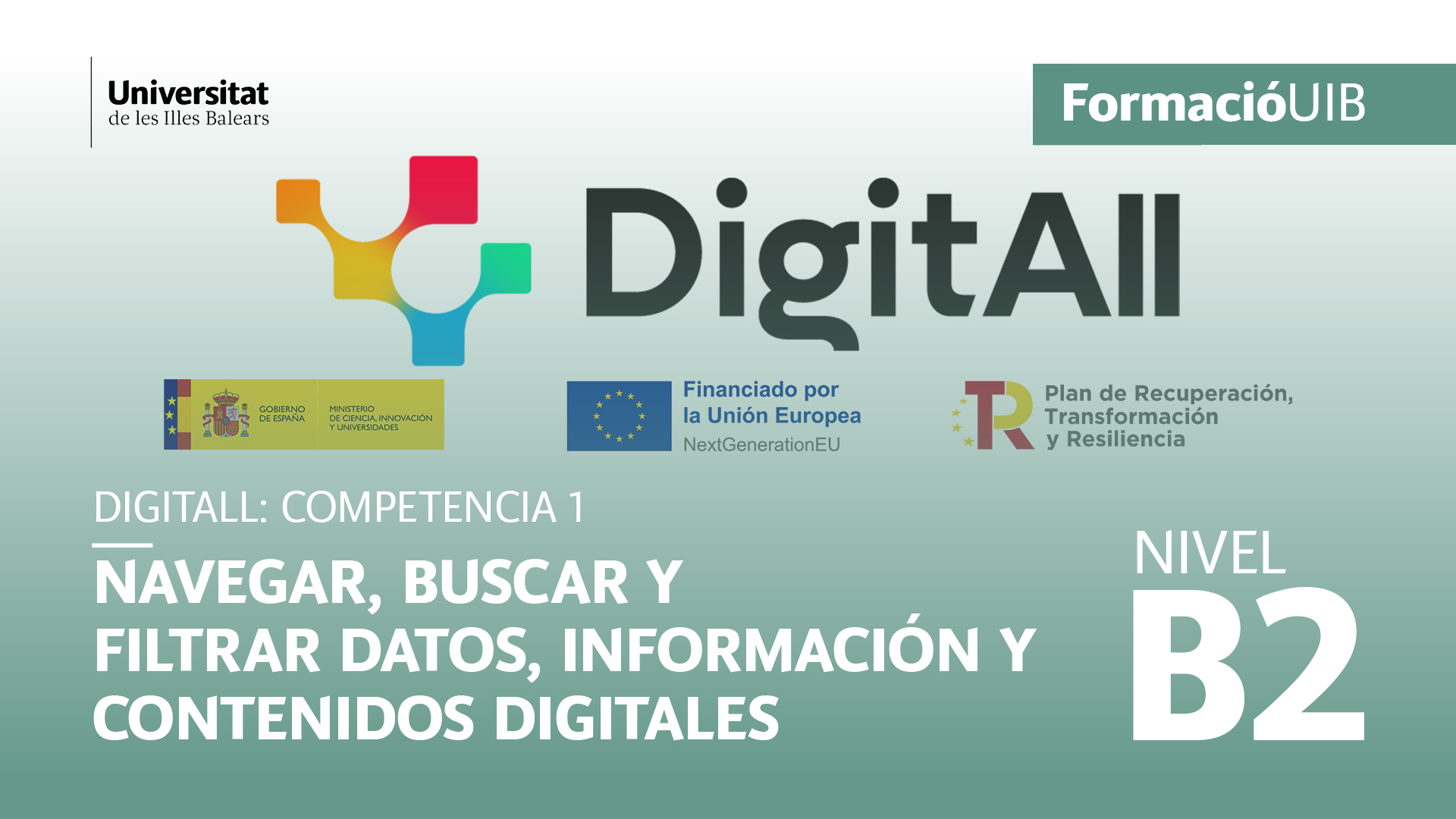 (Level B2) Introduction to browsing, searching and filtering data, information and digital content