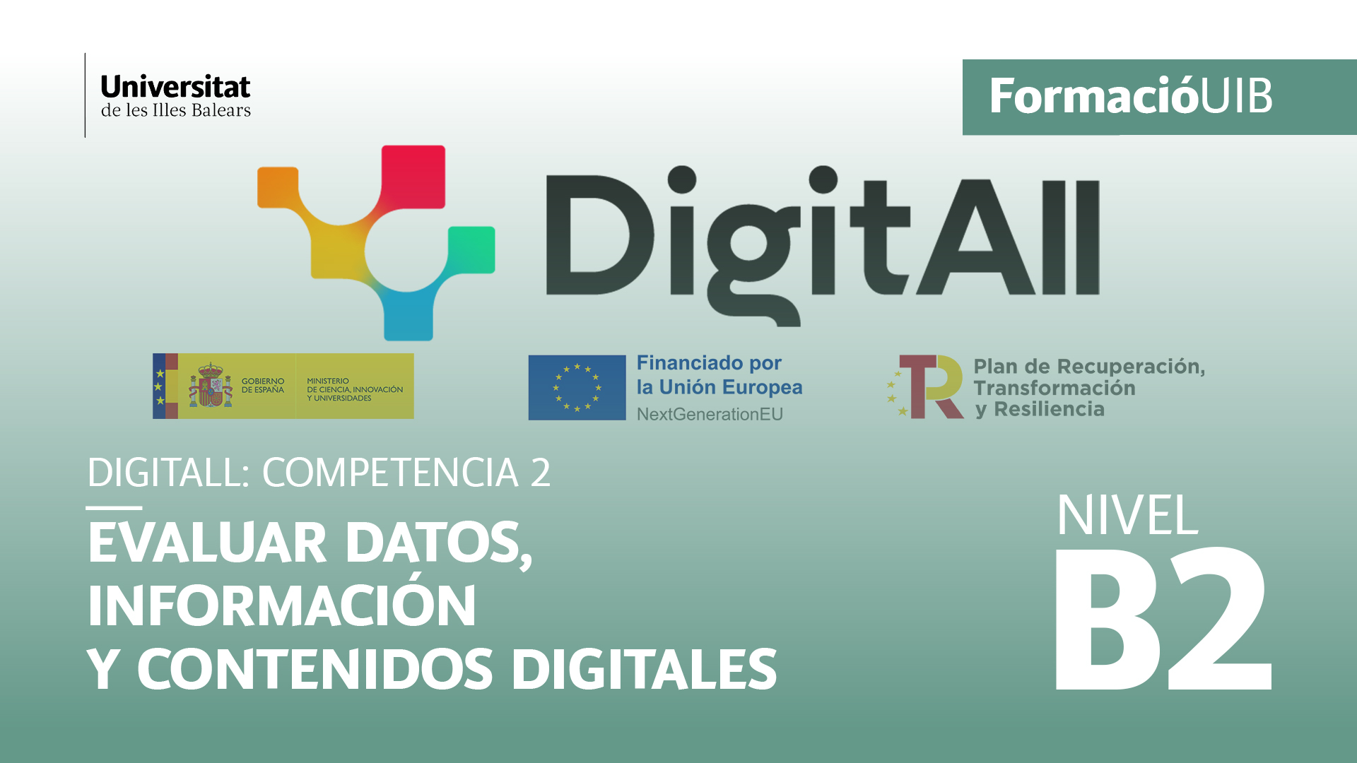 (Level B2) Introduction to the evaluation of data, information and digital content