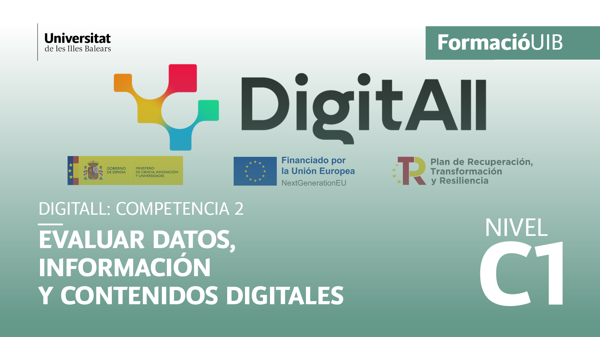 (Level C1) Introduction to the evaluation of data, information and digital content