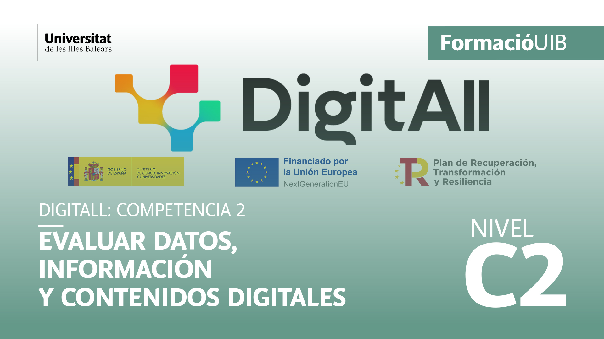 (Level C2) Introduction to the evaluation of data, information and digital content