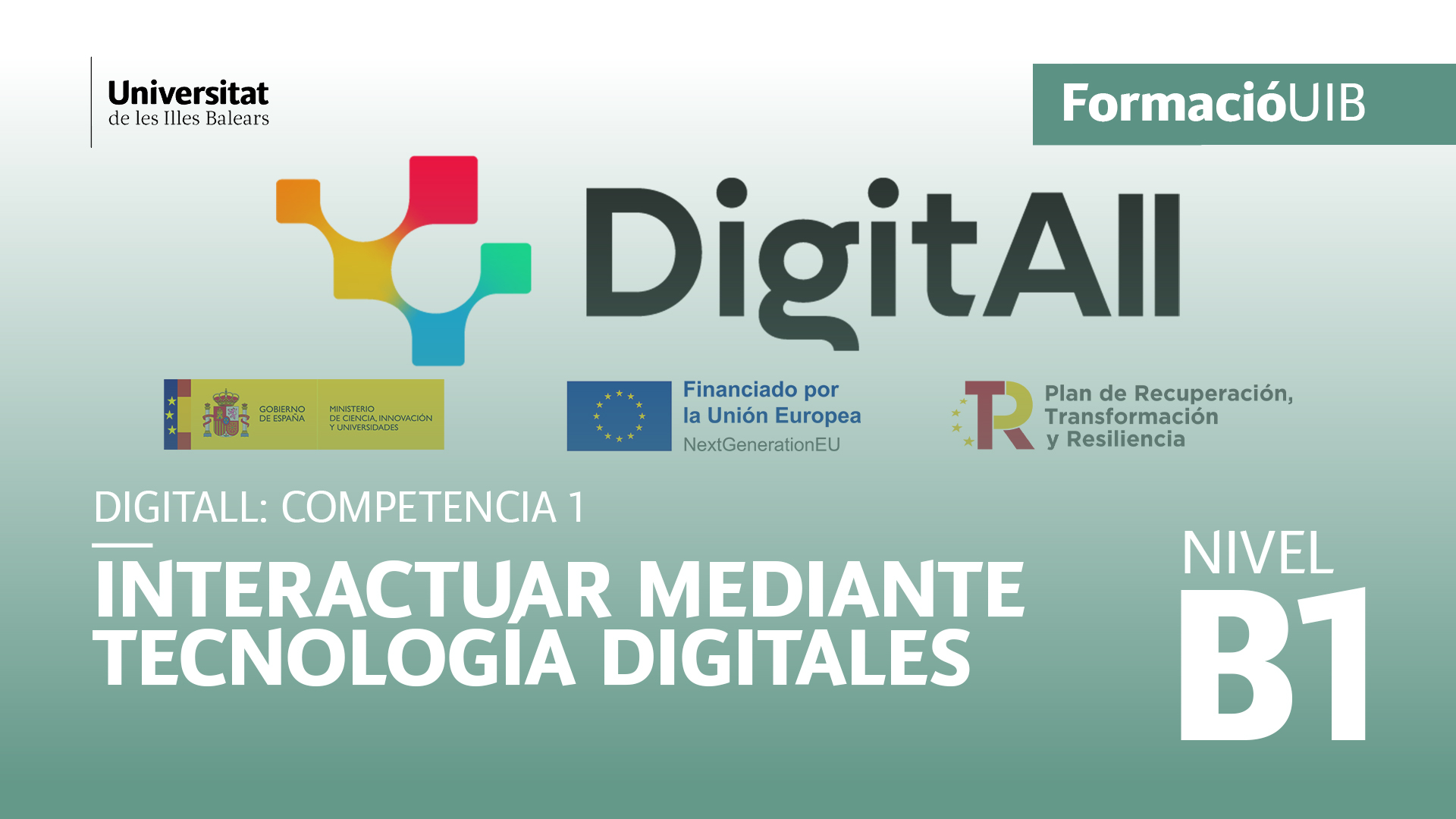 (Level B1) Introduction to interaction through digital technologies