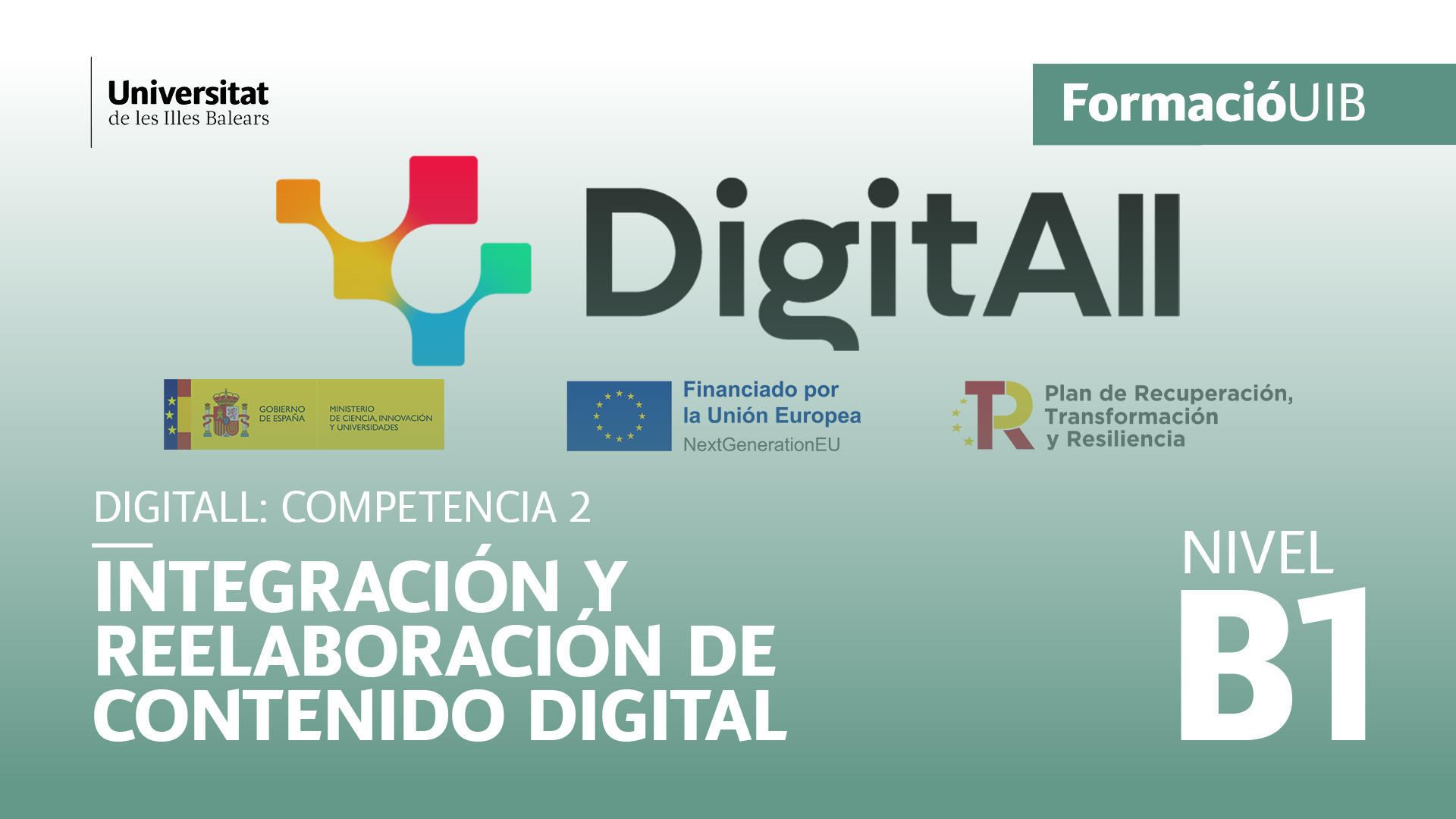 (Level B1) Introduction to integration and reworking of digital content