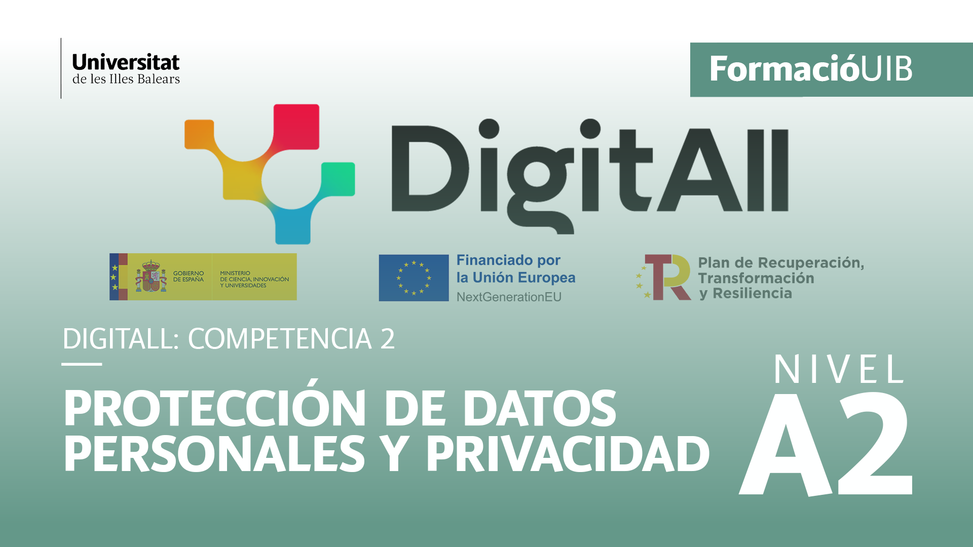 (Level A2) Introduction to the protection of personal data and privacy