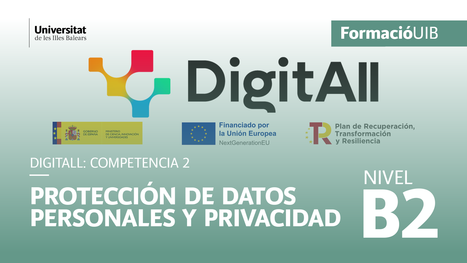 (Level B2) Introduction to the protection of personal data and privacy