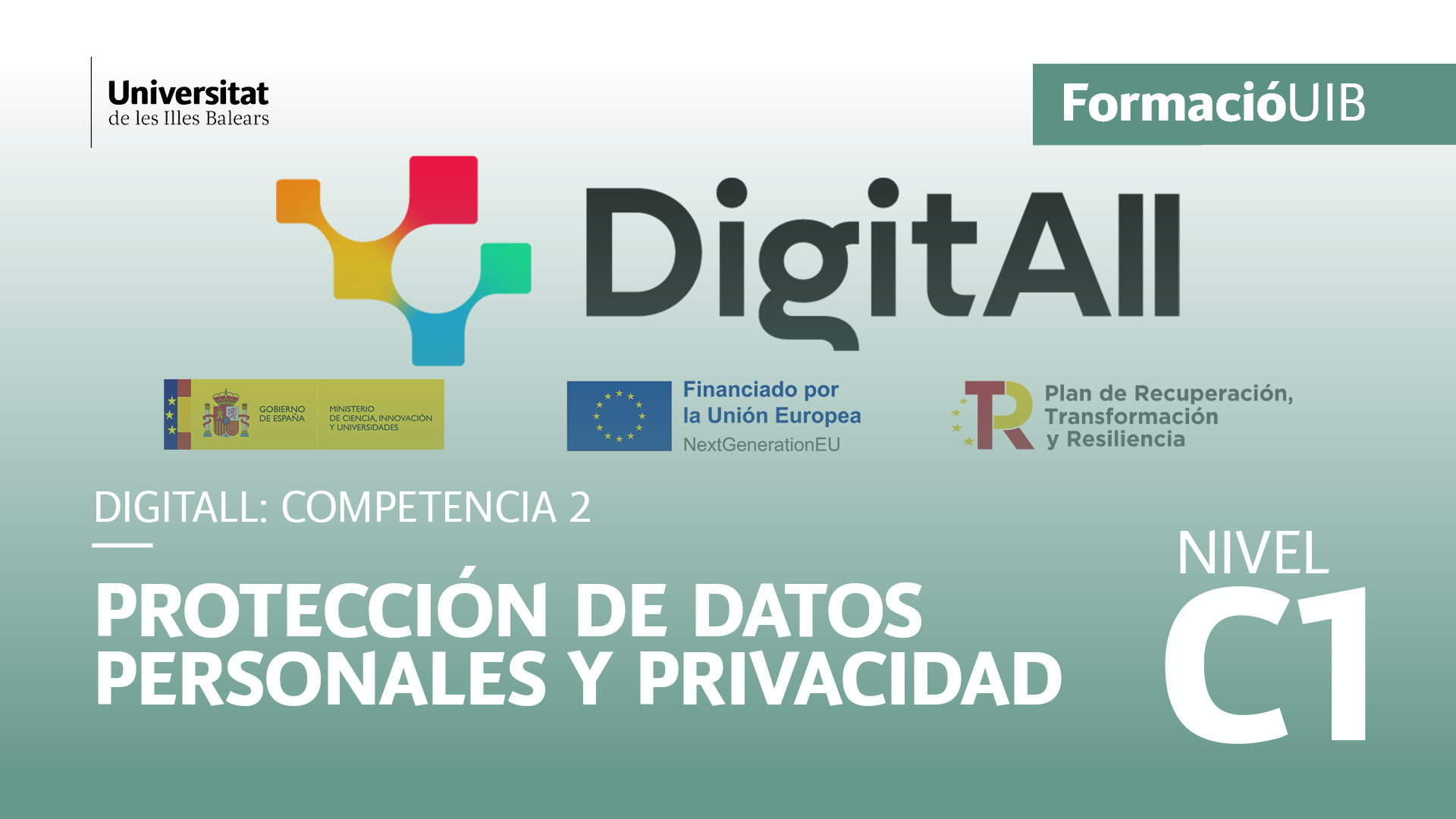 (Level c1) Introduction to the protection of personal data and privacy