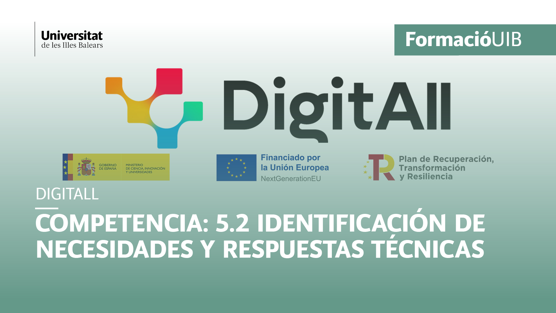(Level A1) Introduction to the identification of technological needs and responses