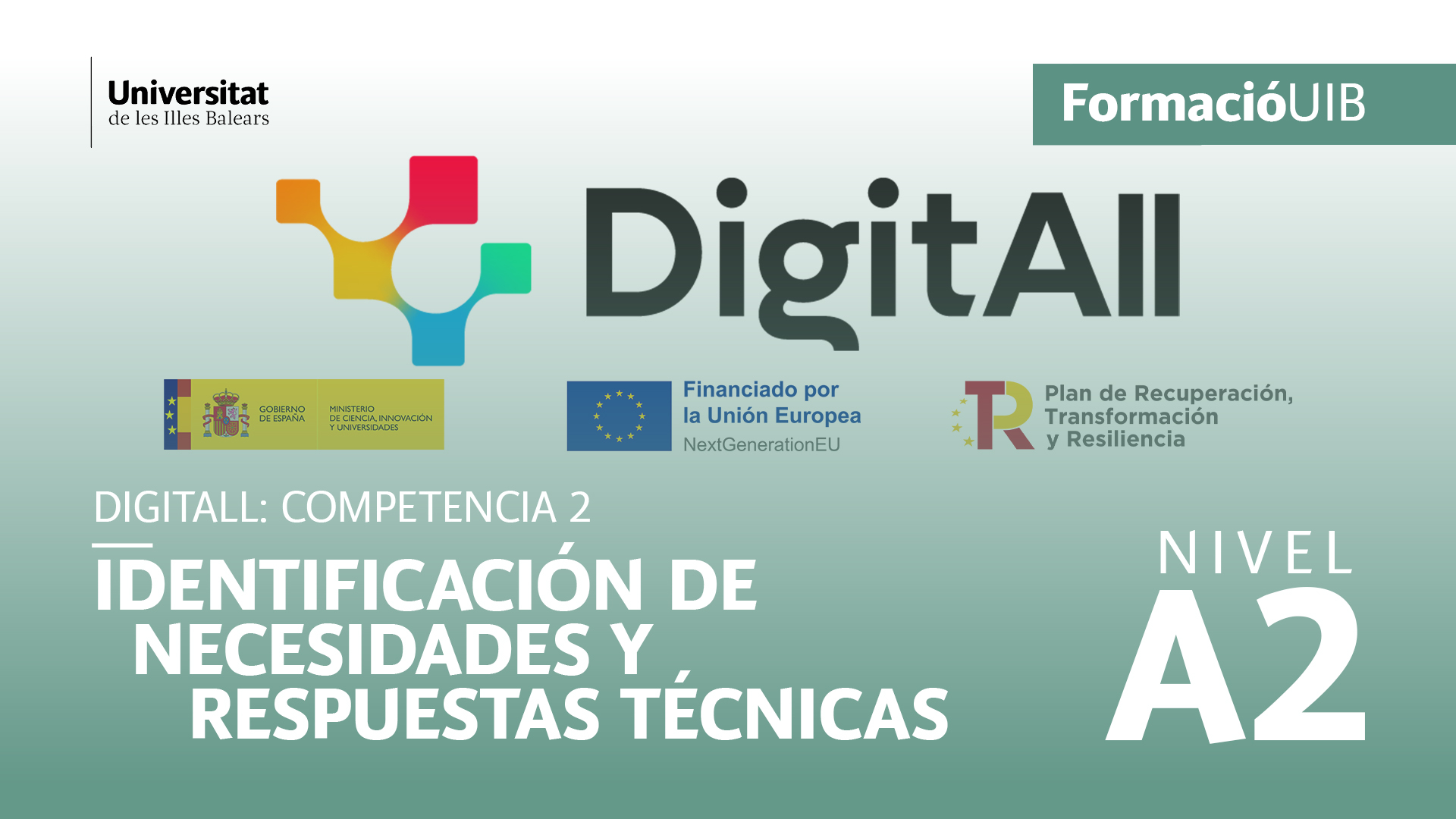 (Level A2) Introduction to the identification of technological needs and responses
