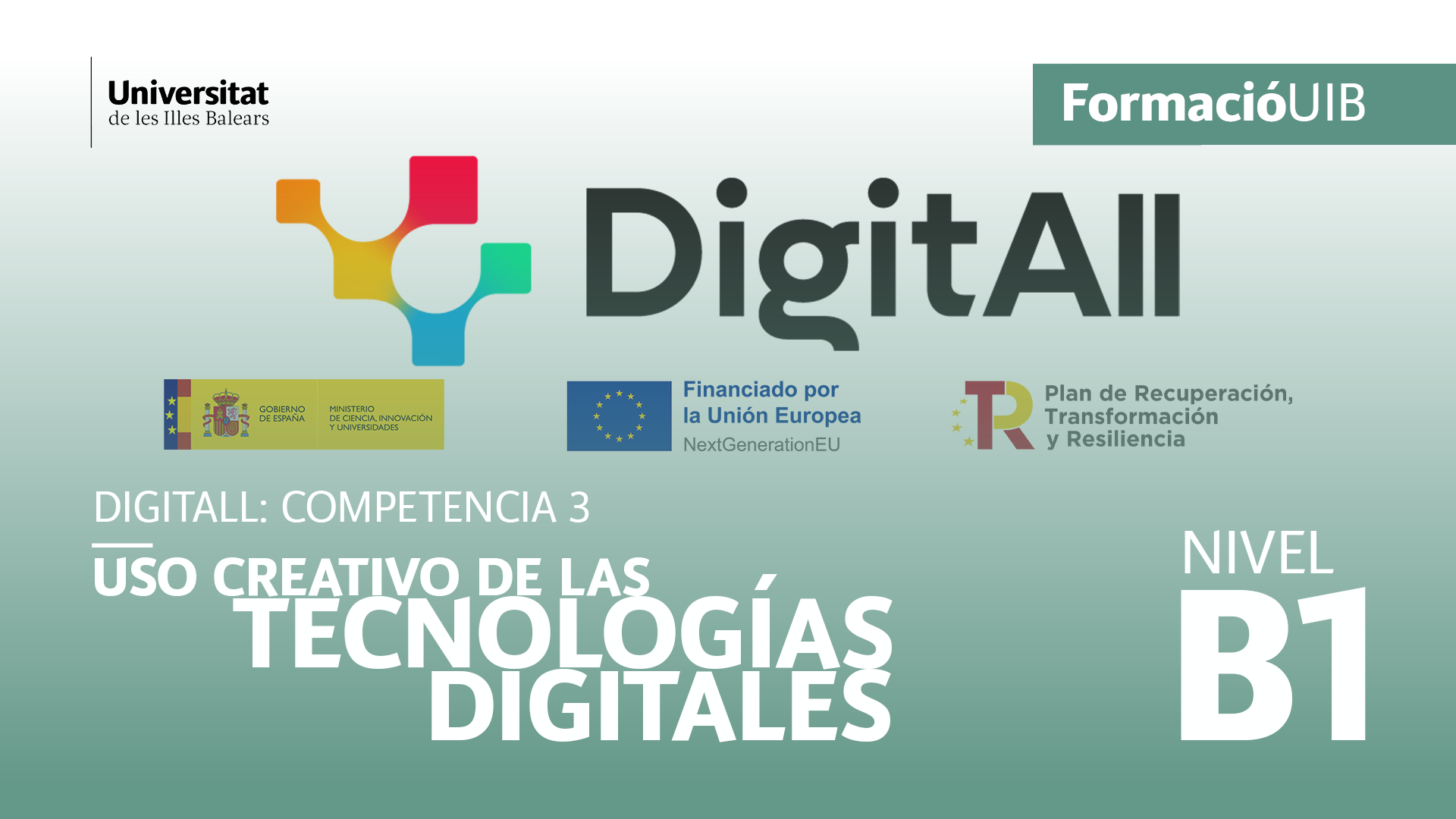 (Level B1) Introduction to the creative use of digital technology