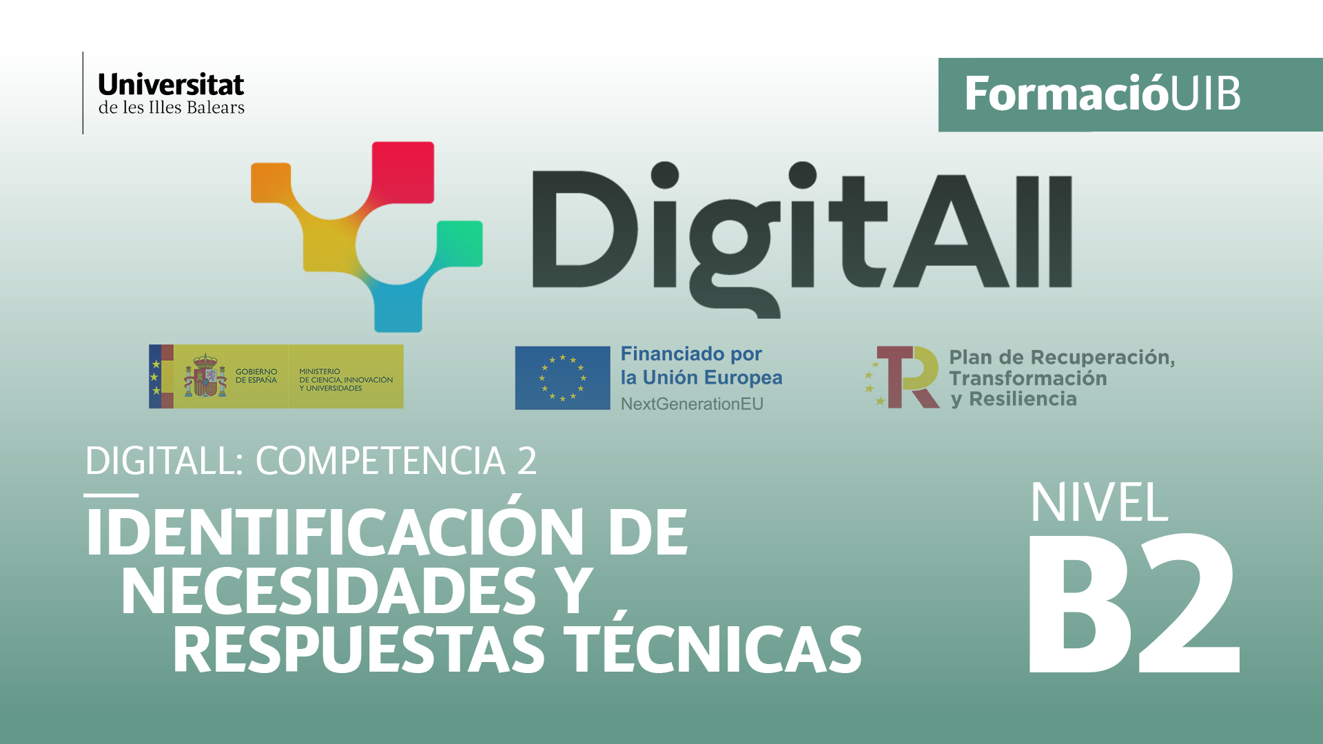 (Level B2) Introduction to the identification of technological needs and responses