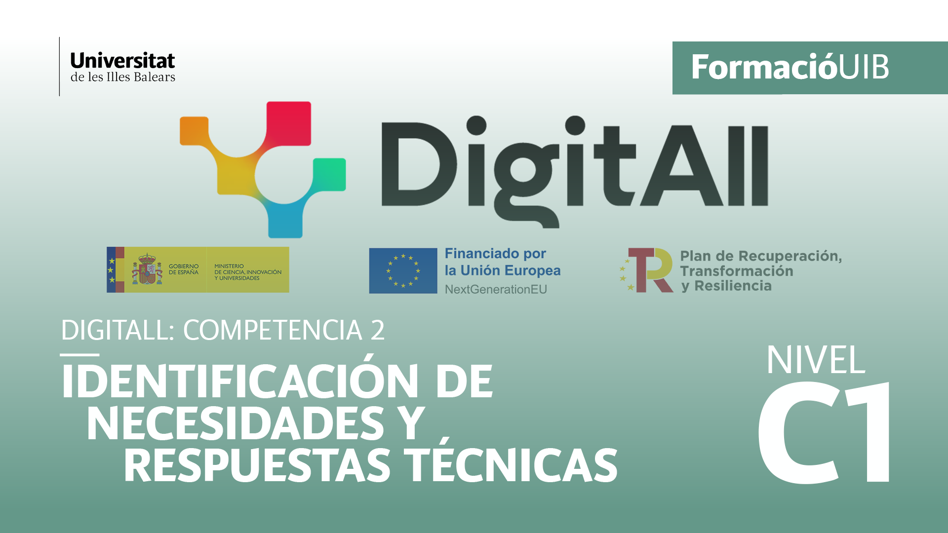 (Level C1) Introduction to the identification of technological needs and responses